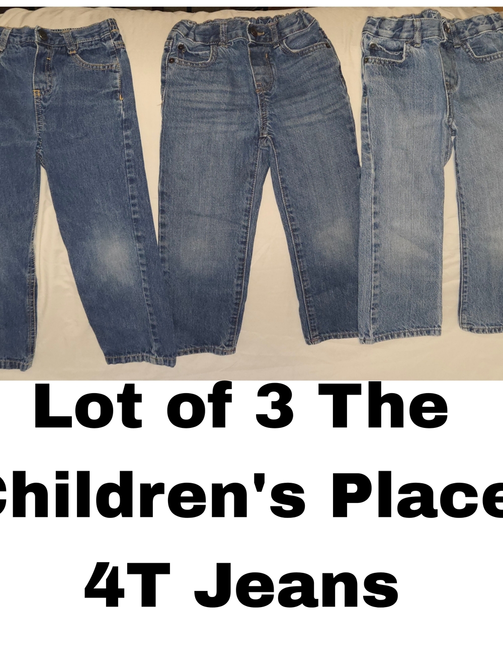 The Children's Place Boys Blue Denim Jeans - Lot of 3